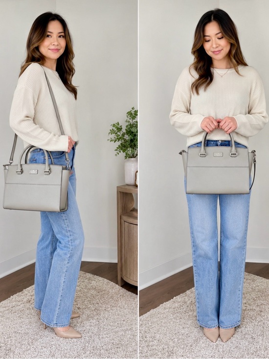 kate spade Handbags - Kate Spade Large Light Gray Satchel • 12”x9”x5” • LIKE NEW CONDITION